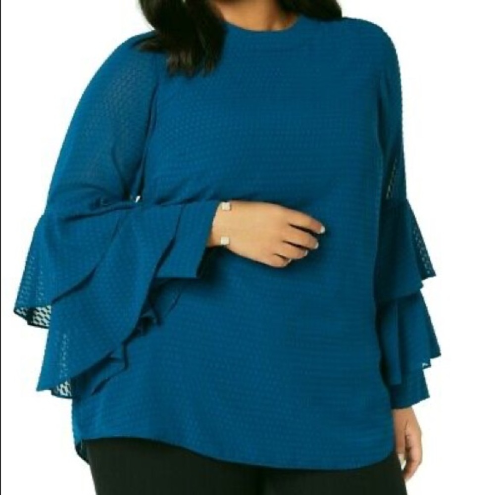 NWT Alfani Macy’s plus size teal blouse